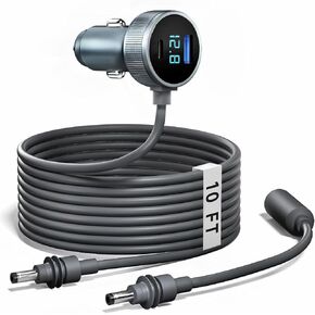 Starlink Mini Car Adapter & Power Cable, 3-in-1 Starlink Mini Cable+ Cigarette Lighter Adapter 12V-48V with Digital Display, USB C PD 40W & USB A 35W Ports for Trucks, Cars, RVs (10FT)+Extension Cable in Kuwait