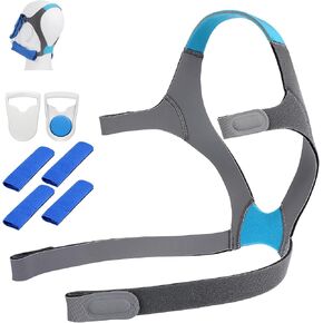 أغطية رأس بديلة F20 متوافقة مع قناع الوجه الكامل AirFit/AirTouch F20، أغطية رأس Airfit f20 مع مشابك، فائقة النعومة، ملاءمة مثالية، حزام غطاء رأس قناع بديل متانة، متوسط in Saudi Arabia