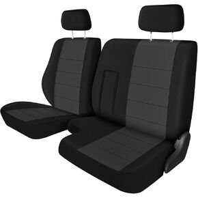 غطاء مقعد الشاحنة متوافق مع 1989-1994 Toyota Pickup 60/40 مع مسند للذراع، إسفنجة محبوكة شديدة التحمل (أسود وفحمي) in Kuwait