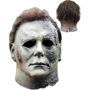 Michael Myer Mask for Adults，Head Mask Horror Scary FaceFor Halloween Party Halloween Masks (black) in Saudi Arabia