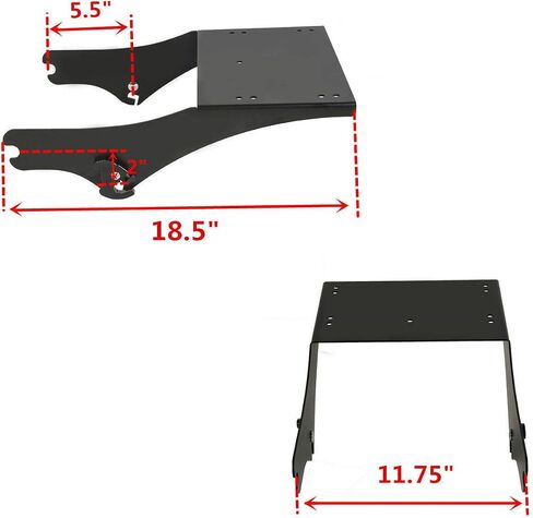 TCMT 5.5" Razor Motorcycle Trunk Mount Rack Fit For Harley Touring 1997-2008 Touring Road King Electra Glide Road Glide Pack in Saudi Arabia