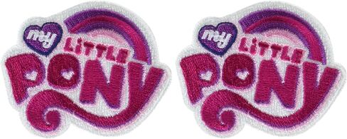 Simplicity 19320100165 My Little Pony Logo Iron On Applique Patch for Clothes, Backpacks, and Accessories, 2.5" W x 2" L in Saudi Arabia