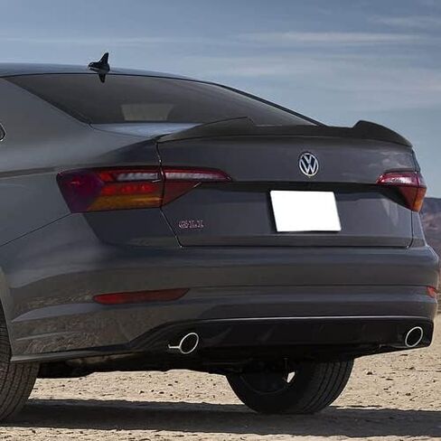 W-Power ABS Plastic V-Style Rear Trunk Lid Spoiler Wing Compatible with 2019-2024 Volkswagen Jetta, 2020 2021 2022 2023 (Pearl Black) in Saudi Arabia