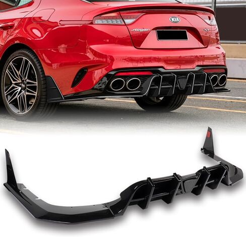 مصد خلفي مطلي باللون الأسود مع ضوء LED دخاني متوافق مع 2018-2023 Kia Stinger 2019 2020 2021 2022 in Saudi Arabia
