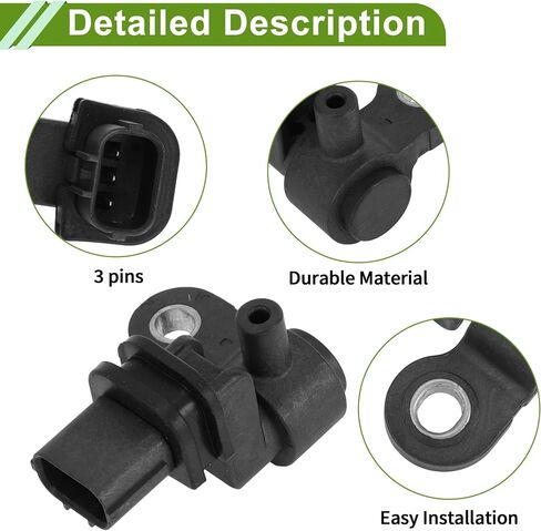 No.37500-PLC-005 Crankshaft Position Sensor for Honda Civic DX, EX, GX, HX, LX 1.7 2001-2005 Sturdy Black Engine Crank CKP Sensor Metal Plastic 1 Pc in Saudi Arabia