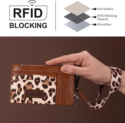 Montana West × Wrangler Leopard Print Tote Handbag and Small Credit Card Holder Set for Women in Saudi Arabia
