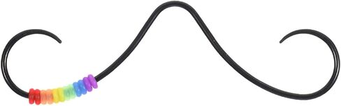 حلقة حاجز الشارب 14G/16G، حلقات الأنف للشارب، حلقات ثقب المجوهرات للنساء والرجال، قوس قزح أسود لعيد الهالوين، 316L من الفولاذ المقاوم للصدأ الجراحي in Kuwait