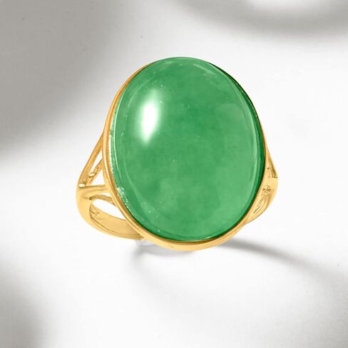 Ross-Simons Jade Ring in 14kt Yellow Gold in Saudi Arabia