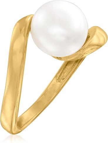 Ross-Simons Italian 9-9.5mm Cultured Pearl Twisted Ring in 18kt Gold Over Sterling in Saudi Arabia