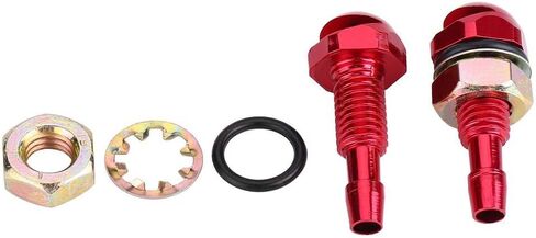 Windshield Sprayer Nozzles, 2pcs Universal Aluminum Alloy Car Auto Front Windshield Wiper Spray Jet Nozzle Replacement Kit(Red) in Saudi Arabia