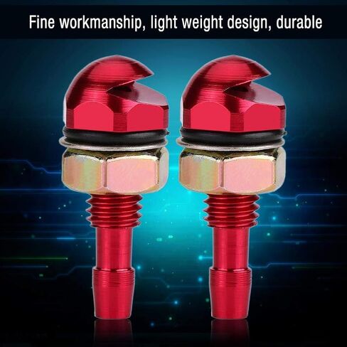Windshield Sprayer Nozzles, 2pcs Universal Aluminum Alloy Car Auto Front Windshield Wiper Spray Jet Nozzle Replacement Kit(Red) in Saudi Arabia