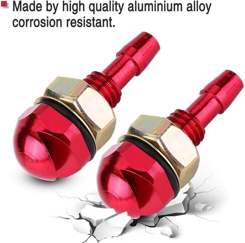 Windshield Sprayer Nozzles, 2pcs Universal Aluminum Alloy Car Auto Front Windshield Wiper Spray Jet Nozzle Replacement Kit(Red) in Saudi Arabia