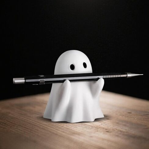 Halloween Ghost Figurine - Spooky Resin Pen Holder Statue, Cute Decor for Halloween Decorations Indoor, Funny Porch and Indoor Spooky Home Decor Gifts in Saudi Arabia