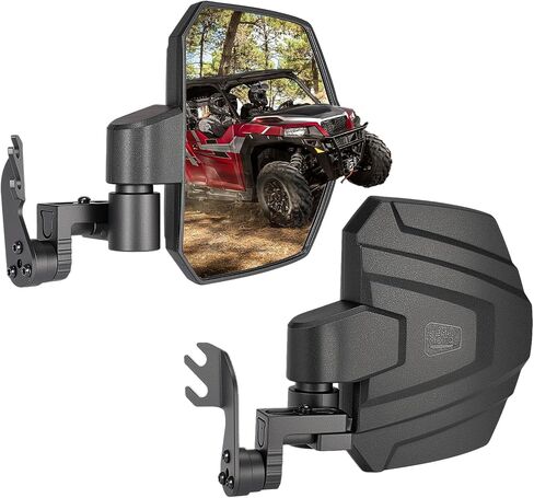 مرايا جانبية كبيرة من KEMIMOTO مرآة UTV على شكل عمود متوافقة مع Polaris General 1000/ XP 1000/4 1000/ XP 4 1000 2016-2025 مرايا جانبية قابلة للتعديل مثبتة على شريط ROPS لـ UTV in Saudi Arabia