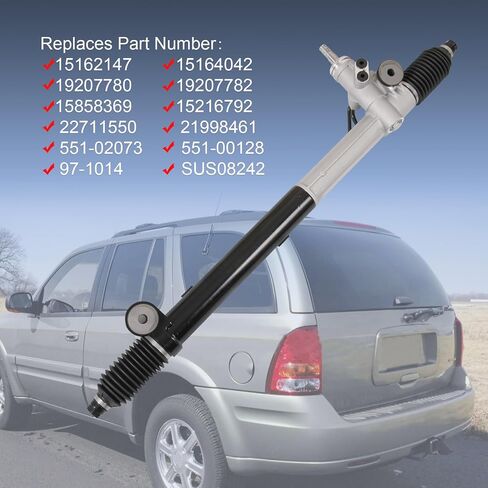 Power Steering Rack & Pinion with 16mm Inner Tie Rods Replacement For Chevrolet Buick GMC Isuzu Replace 15162147, 15164042, 19207780, 19207782, 97-1014, 551-00128, 551-02073, 15162147 in Saudi Arabia