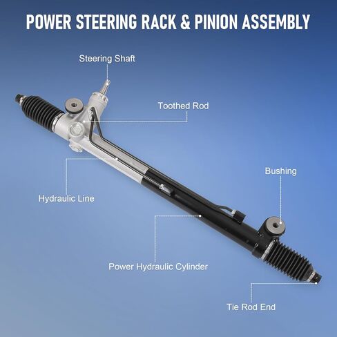 Power Steering Rack & Pinion with 16mm Inner Tie Rods Replacement For Chevrolet Buick GMC Isuzu Replace 15162147, 15164042, 19207780, 19207782, 97-1014, 551-00128, 551-02073, 15162147 in Saudi Arabia