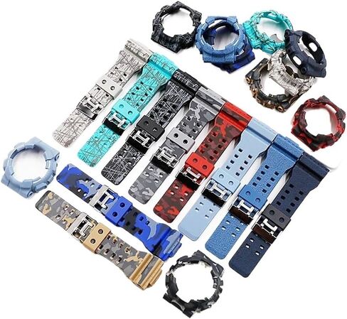 Watch accessories Fit for Casio G-SHOCK camouflage resin Fit for GA-110 100 120 GD-100 strap watch case Men's and women's sports strap in Saudi Arabia