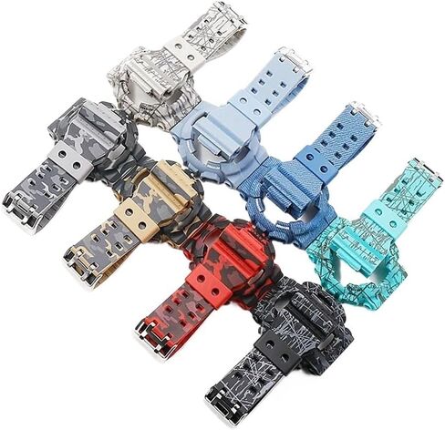 Watch accessories Fit for Casio G-SHOCK camouflage resin Fit for GA-110 100 120 GD-100 strap watch case Men's and women's sports strap in Saudi Arabia
