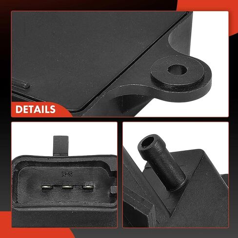 A-Premium Fuel Injection Manifold Pressure Sensor [3 Pins] Compatible with Ford F-150, F-250, F-350, Mustang, Taurus, E-150/E-250/E-350 Econoline & Lincoln Town Car, Mark VII & Mercury Marquis in Saudi Arabia