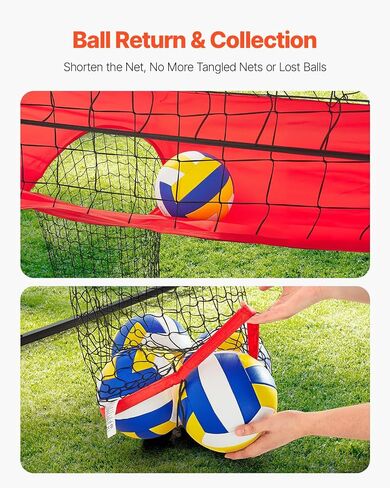 VEVOR Freestanding Volleyball Training Net for Indoor or Outdoor Use, Adjustable Height Portable Net System with Carrying Bag, Professional Volleyball Practice Trainer for Hitting or Serving Drills in Saudi Arabia