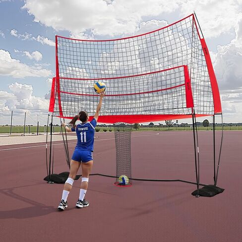 VEVOR Freestanding Volleyball Training Net for Indoor or Outdoor Use, Adjustable Height Portable Net System with Carrying Bag, Professional Volleyball Practice Trainer for Hitting or Serving Drills in Saudi Arabia