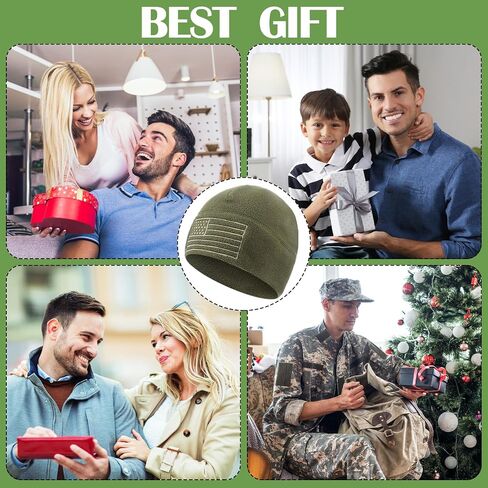 6 Pcs Army Gifts for Men American Flag Watch Cap Army Military Tactical Beanie Fleece Winter Warm Caps USA Tactical Hats in Saudi Arabia