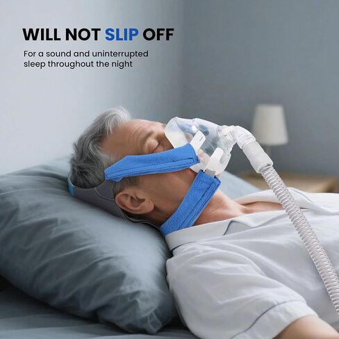 أغطية رأس بديلة F20 متوافقة مع قناع الوجه الكامل AirFit/AirTouch F20، أغطية رأس Airfit f20 مع مشابك، فائقة النعومة، ملاءمة مثالية، حزام غطاء رأس قناع بديل متانة، متوسط in Saudi Arabia