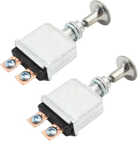 2 PCS 75 A Push Pull Switch, Zinc Alloy Material Heavy Duty 6-28 Volts DC SPST On-Off Push/Pull Switch for Cars, Motorcycles, Trucks, Buses, ATV, RV, Boats in Saudi Arabia