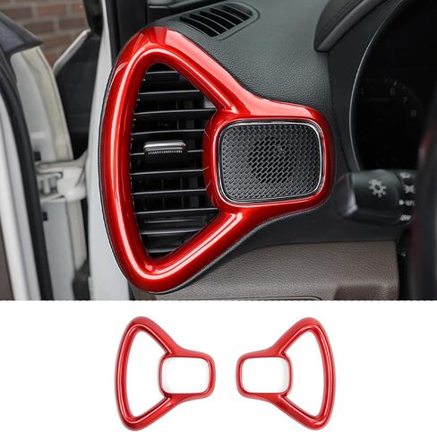 Compatible with Kia Soul 2020-2025 Accessories: Front Side Vent Cover, Dashboard Accessory Scratch-Resistant Center Console Vent Protector-red in Saudi Arabia