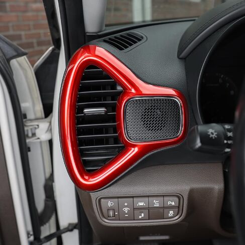 Compatible with Kia Soul 2020-2025 Accessories: Front Side Vent Cover, Dashboard Accessory Scratch-Resistant Center Console Vent Protector-red in Saudi Arabia