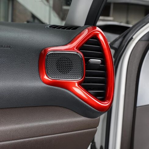 Compatible with Kia Soul 2020-2025 Accessories: Front Side Vent Cover, Dashboard Accessory Scratch-Resistant Center Console Vent Protector-red in Saudi Arabia