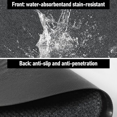 سجادة عداء تجارية مقاس 3 × 10 أقدام، سجادة أرضية مع دعامة من البولي فينيل كلوريد غير قابلة للانزلاق للأماكن الداخلية والخارجية، سجادة للممرات في المطبخ وشرفات غرفة المعيشة وغرفة الطعام والفناء - رمادي in Kuwait