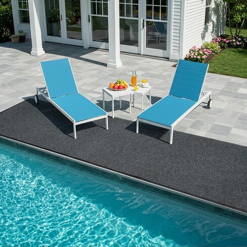 سجادة عداء تجارية مقاس 3 × 10 أقدام، سجادة أرضية مع دعامة من البولي فينيل كلوريد غير قابلة للانزلاق للأماكن الداخلية والخارجية، سجادة للممرات في المطبخ وشرفات غرفة المعيشة وغرفة الطعام والفناء - رمادي in Kuwait