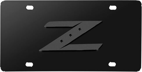 for Nissan 350Z Z 3D Dark Gray Logo on Black Stainless Steel License Plate in Saudi Arabia