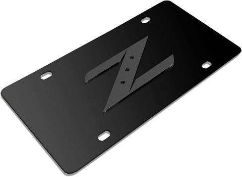 for Nissan 350Z Z 3D Dark Gray Logo on Black Stainless Steel License Plate in Saudi Arabia
