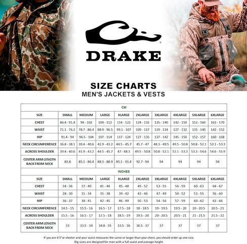 Drake Waterfowl Men's MST Eqwader Insulated Fleece-Lined Waterproof Windproof Breathable Adjustable Outdoor Hunting Zip Vest in Saudi Arabia