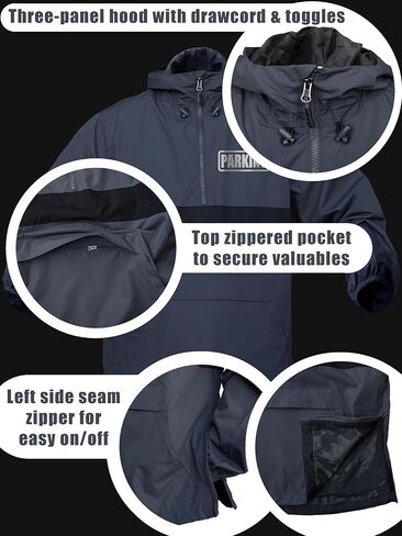 سترة وقوف السيارات من Smart People Clothing، واقٍ بجيب بسحاب مع زخارف عاكسة من الأمام والخلف. in Kuwait