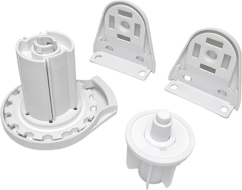 Roller Shade Clutch Kit for 1-1/2" (38 mm) Tube, Heavy‑Duty Metal Brackets with Idle End, Window Roller Blind Hardware for Inside/Outside/Ceiling Mount, White in Saudi Arabia