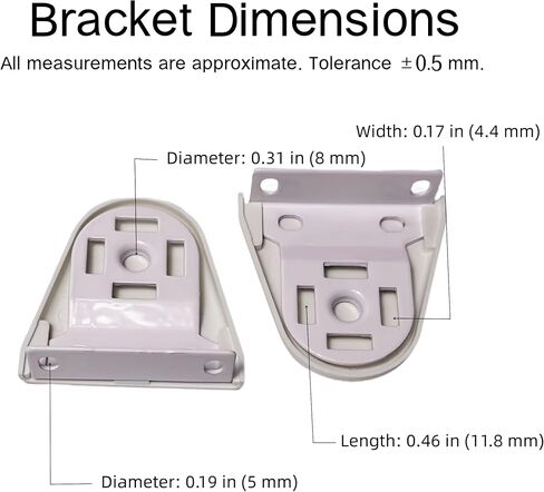 Roller Shade Clutch Kit for 1-1/2" (38 mm) Tube, Heavy‑Duty Metal Brackets with Idle End, Window Roller Blind Hardware for Inside/Outside/Ceiling Mount, White in Saudi Arabia