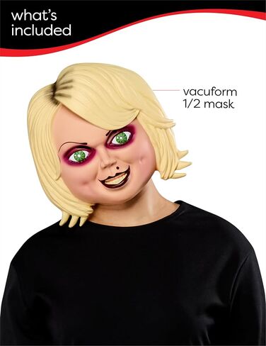 Rubies Adult Bride of Chucky Tiffany Formed Plastic Costume Half-Mask, One Size for Themed Parties and Halloween in Saudi Arabia