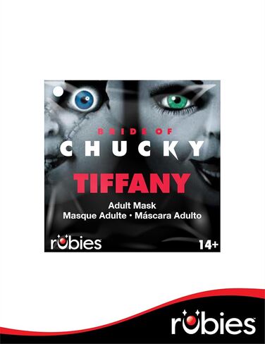 Rubies Adult Bride of Chucky Tiffany Formed Plastic Costume Half-Mask, One Size for Themed Parties and Halloween in Saudi Arabia