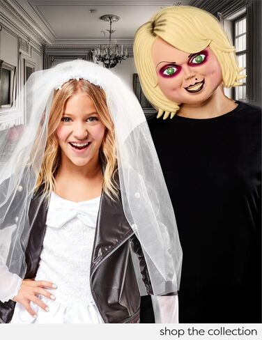 Rubies Adult Bride of Chucky Tiffany Formed Plastic Costume Half-Mask, One Size for Themed Parties and Halloween in Saudi Arabia