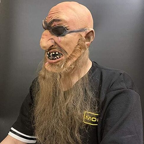 Halloween Scary Old Man Mask Full Head Latex Grandpa Masks for Adults Halloween Masquerade Costume Props in Saudi Arabia