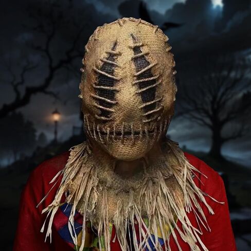 Halloween Scary Mask, Creepy Scary Burlap Sack Masks Cosplay Party Headgear for Adult Men Women （Type B） in Saudi Arabia