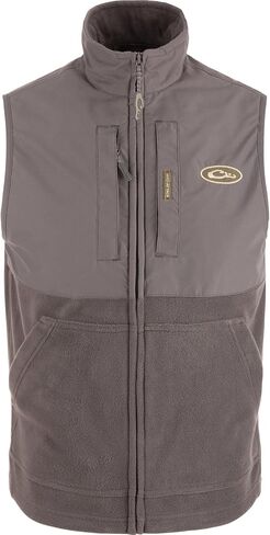 Drake Waterfowl Men's MST Eqwader Insulated Fleece-Lined Waterproof Windproof Breathable Adjustable Outdoor Hunting Zip Vest in Saudi Arabia