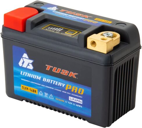 Tusk Lithium Pro Battery TLFP-14BR Compatible with Yamaha Tenere 700 2021-2023/690 Enduro 2008-2024 in Saudi Arabia
