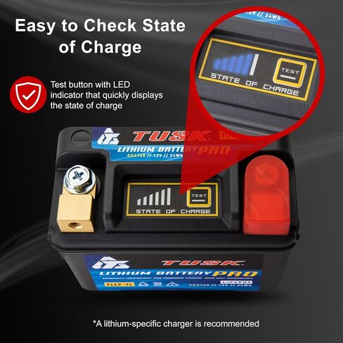Tusk Lithium Pro Battery TLFP-14BR Compatible with Yamaha Tenere 700 2021-2023/690 Enduro 2008-2024 in Saudi Arabia
