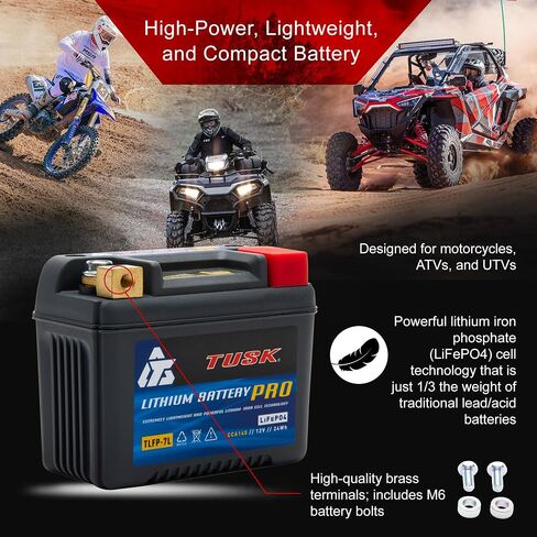 Tusk Lithium Pro Battery TLFP-14BR Compatible with Yamaha Tenere 700 2021-2023/690 Enduro 2008-2024 in Saudi Arabia