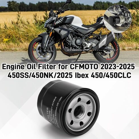 فلتر زيت المحرك لدراجة نارية CFMOTO 2023-2025 450SS 450NK/2025 Ibex 450 450CLC، فلتر زيت عالي الأداء وحركة المرور العالية لملحقات CFMOTO ملحقات 450SS in Saudi Arabia