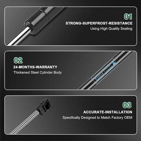2 PCS Front Hood Struts Shocks Lift Supports Gas Springs Fit for 1997-2003 Ford F150/F250, 1997-2006 Ford Expedition, Replacement 4478 SG404016 in Saudi Arabia